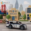 木製拼圖-白色跑車
