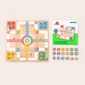 二合一遊戲：飛行棋、 蛇梯棋